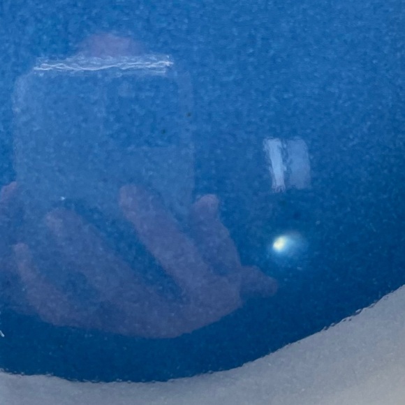 McCoy Vintage 1968 Art Pottery Blue Turkey Pattern 64oz. Water Pitcher Vase USA - Picture 13 of 15